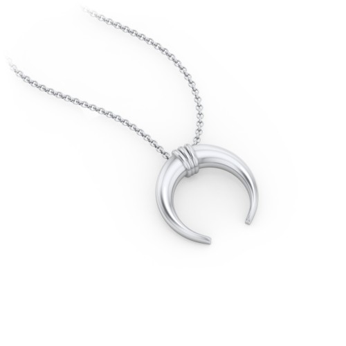 Wrapped Horn Pendant – Sterling Silver