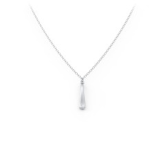 Sterling Silver Small Bar Pendant with 