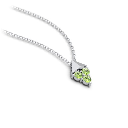 Diamond Shape Pendant with Gemstones