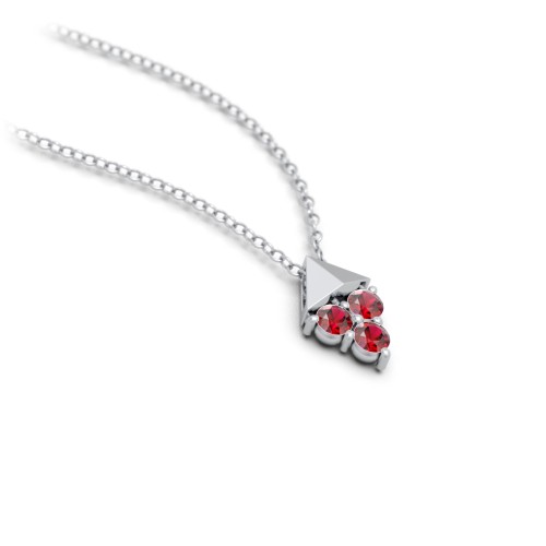 Diamond Shape Pendant with Gemstones