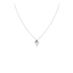 Diamond Shape Pendant with Gemstones in 925 Sterling Silver with Cubic Zirconia