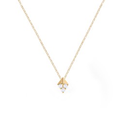 Diamond Shape Pendant with Gemstones in 10K Solid Yellow Gold