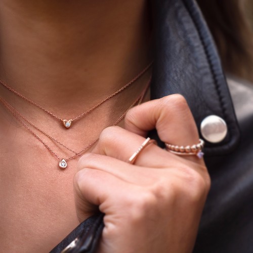 Puffed Heart Pendant with Gemstone