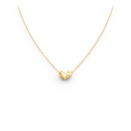 Puffed Heart Pendant in 10K Solid Yellow Gold