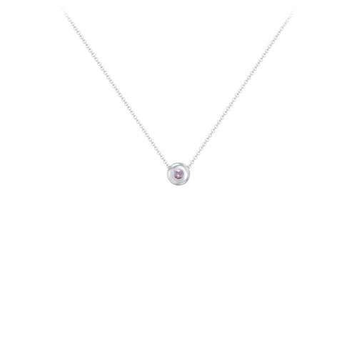 Solitaire 2mm Round Gemstone Pendant