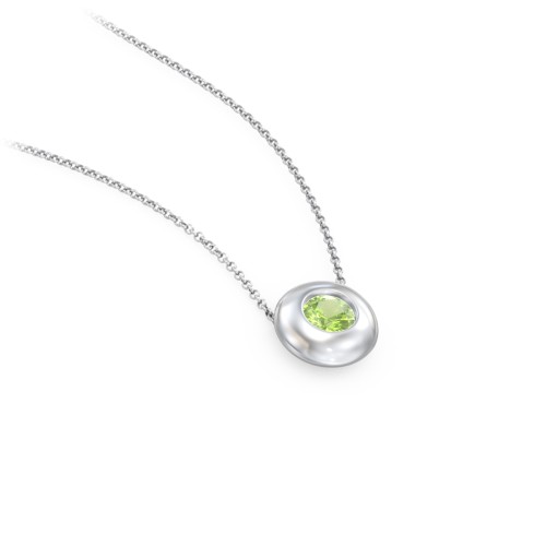 Solitaire 4mm Round Gemstone Pendant