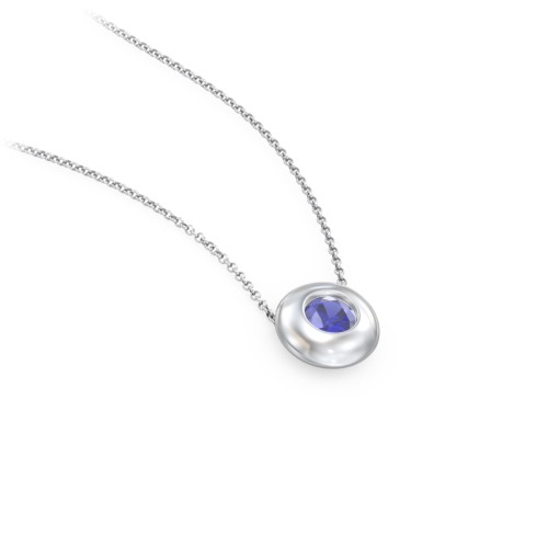 Solitaire 4mm Round Gemstone Pendant