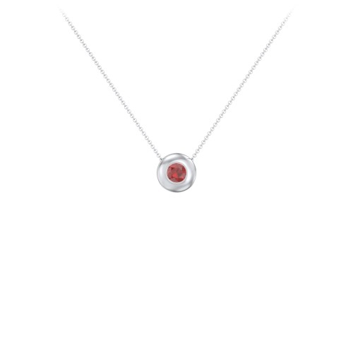 Solitaire 4mm Round Gemstone Pendant