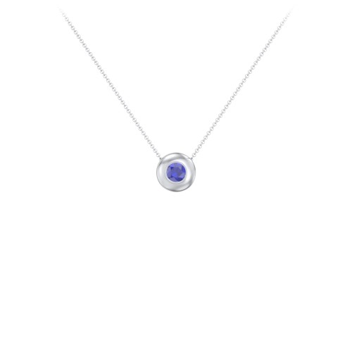 Solitaire 4mm Round Gemstone Pendant