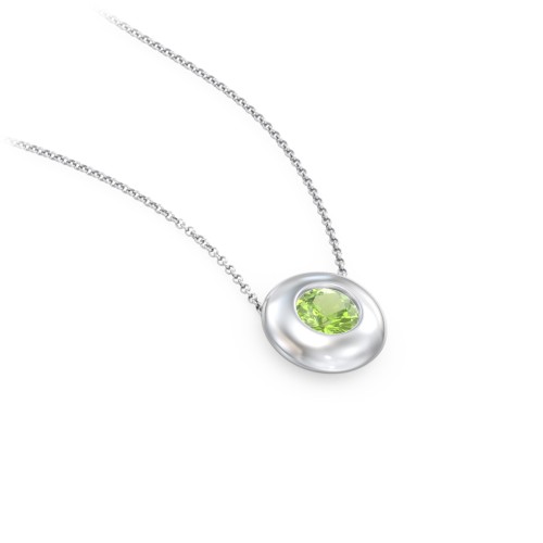 Solitaire 5mm Round Gemstone Pendant