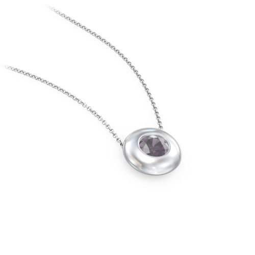 Solitaire 5mm Round Gemstone Pendant