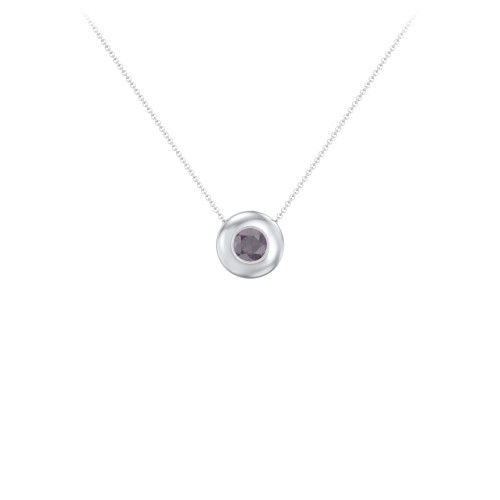 Solitaire 5mm Round Gemstone Pendant