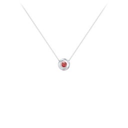 Solitaire 3mm Round Gemstone Pendant in 925 Sterling Silver