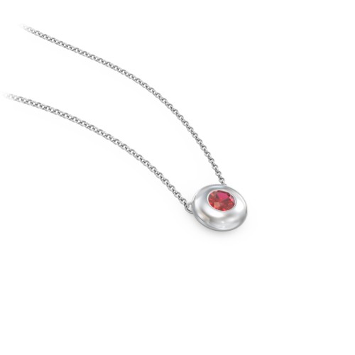Solitaire 3mm Round Gemstone Pendant