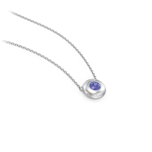 Solitaire 3mm Round Gemstone Pendant