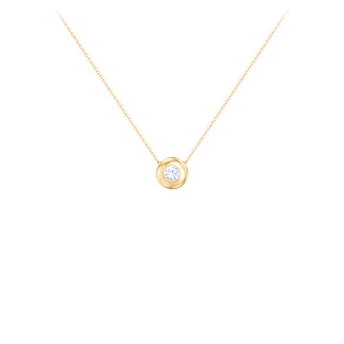 Solitaire 3mm Round Gemstone Pendant