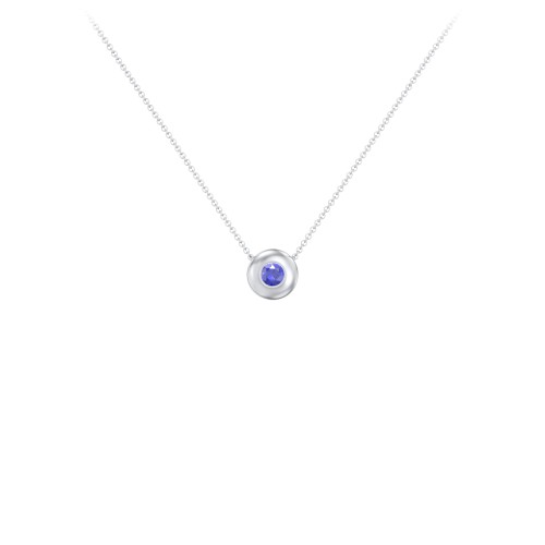Solitaire 3mm Round Gemstone Pendant