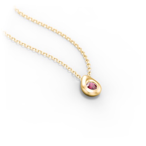 Teardrop Pendant with Gemstone