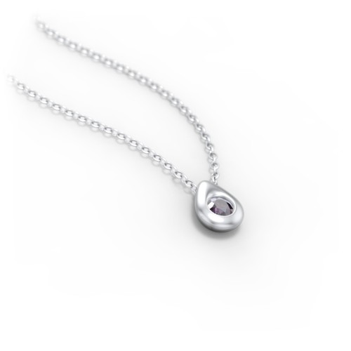 Teardrop Pendant with Gemstone