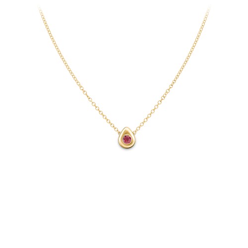 Teardrop Pendant with Gemstone