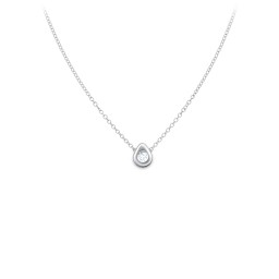 Teardrop Pendant with Gemstone in 925 Sterling Silver with Cubic Zirconia