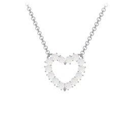 Dual Birthstone Heart Pendant