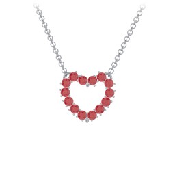 Dual Birthstone Heart Pendant