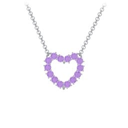 Dual Birthstone Heart Pendant
