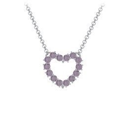 Dual Birthstone Heart Pendant