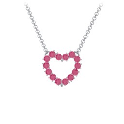 Dual Birthstone Heart Pendant