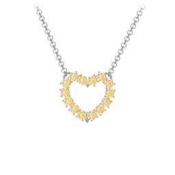 Dual Birthstone Heart Pendant