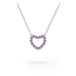 Dual Birthstone Heart Pendant