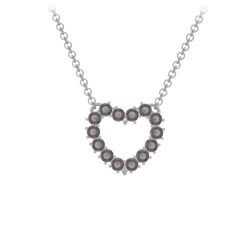 Dual Birthstone Heart Pendant