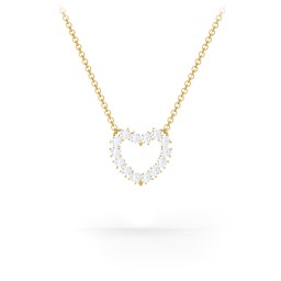 Dual Birthstone Heart Pendant in 10K Solid Yellow Gold with Diamond