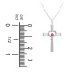 Cross and Heart Pendant with Birthstone