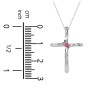 Twisted Cross Pendant with Birthstone