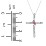 Twisted Cross Pendant with Birthstone – 10K Yellow Gold with Blue Sapphire