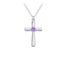 Mini Cross with Birthstone