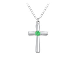 Mini Cross with Birthstone