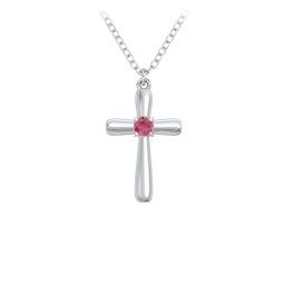 Mini Cross with Birthstone