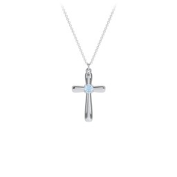 Mini Cross with Birthstone