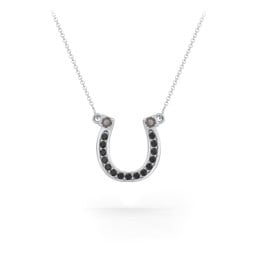 Horseshoe Pendant with Gemstones