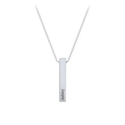 Multi Vertical 3D Bar Pendant with Engravings in 925 Sterling Silver