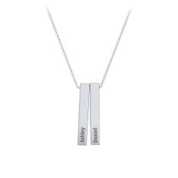 Multi Vertical 3D Bar Pendant with Engravings