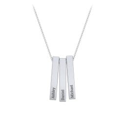 Multi Vertical 3D Bar Pendant with Engravings