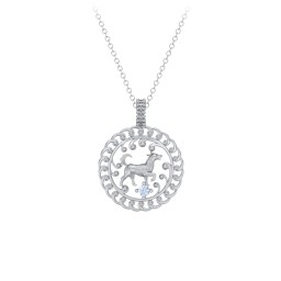 Year of the Dog Chinese Zodiac Medallion Necklace