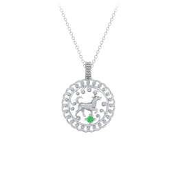 Year of the Dog Chinese Zodiac Medallion Necklace
