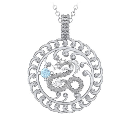Year of the Dragon Chinese Zodiac Medallion Necklace