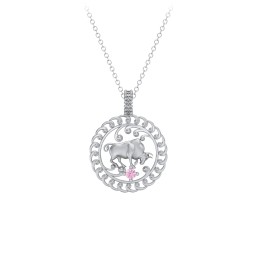 Year of the Ox Chinese Zodiac Medallion Necklace