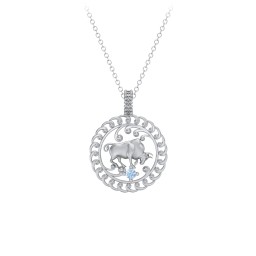 Year of the Ox Chinese Zodiac Medallion Necklace